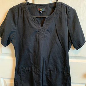 Peaches Black Scub Top Size XS